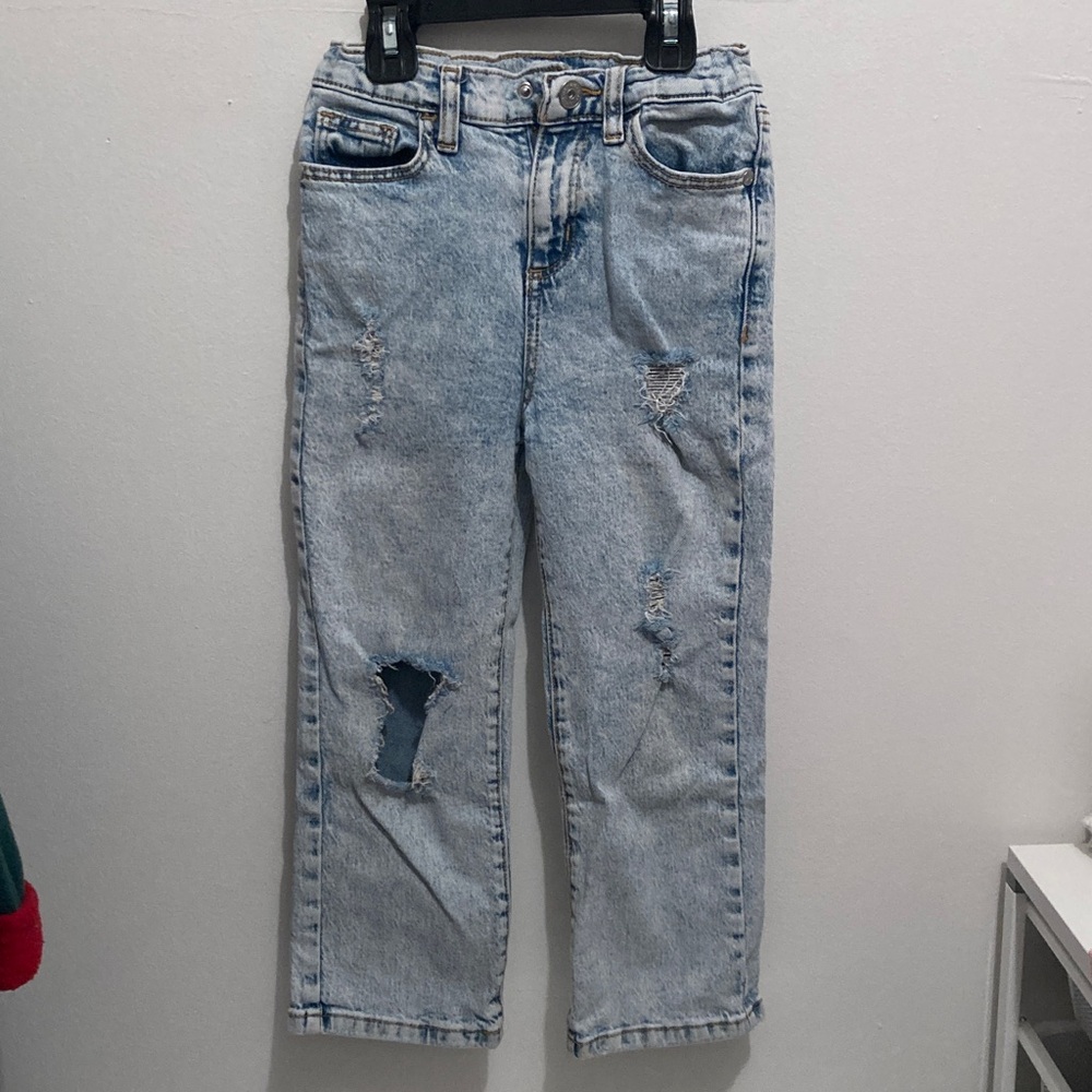 Art Class size 5 girls Distressed Light Blue Jeans. Adjustable waist